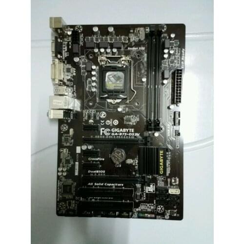 Original motherboard for Gigabyte GA-B75-DS3V LGA 1155 DDR3 for i3 i5 i7 cpu 16gb b75 Desktop Motherboard H61 Free shipping