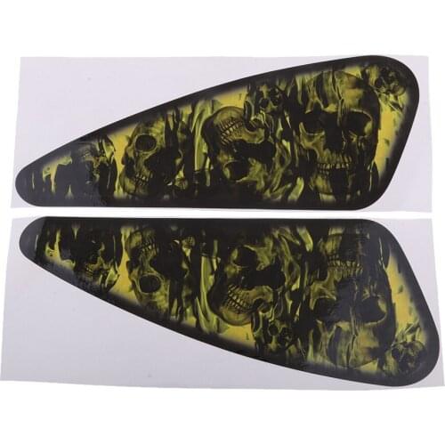 Frame Skeleton Oil/Fuel Tank Decals Emblem Badges Set For Harley