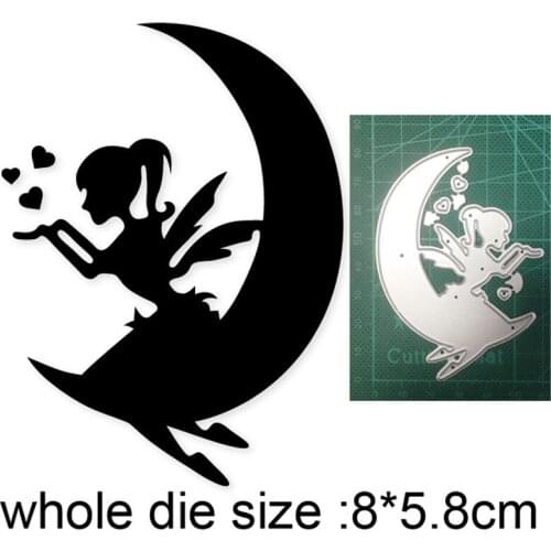 Craft dies Moon Fairy Angel Metal Cutting Dies Embossing Die Cut Scrapbook die Paper Craft Knife Mould Blade Punch Stencils dies
