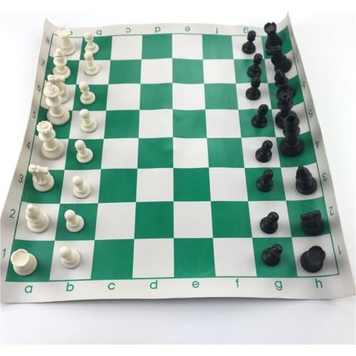 Chess Board Game Set International Standard Portable Competition King Plastic Chess Set With Chessboard Game Entertainment