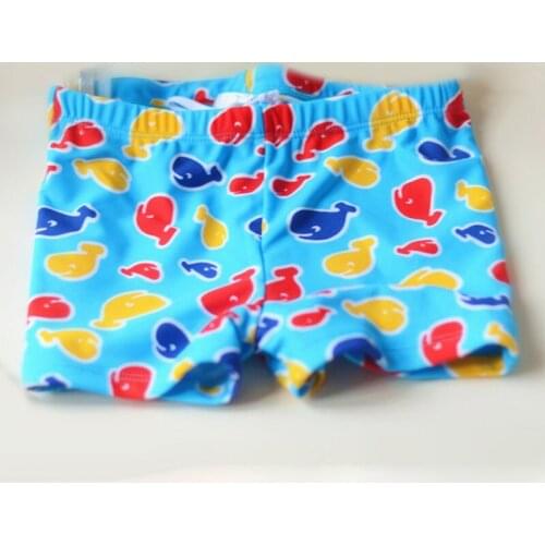 New Model 2-6 Years Boy Swimwear Light Blue with Whale Pattern Little Swimming Trunks Shorts Sunny Sandy Kid Children