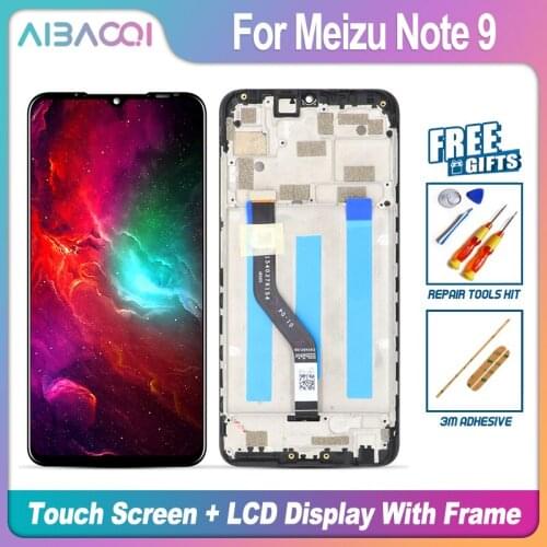 AiBaoQi Brand New Touch Screen LCD Display+Frame+Power Cable Assembly Replacement For Meizu Note 9