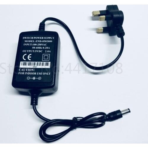 UK Power Adapter input 100~250AC Output DC 5V 2A ForMedia Converter Fiber Optical Media Converter Fast/Gigabit Ethernet Switch