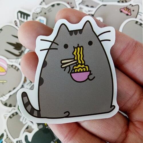 100pcs/pack Cute Fat Cat Decoration Stickers Diy Paper Sticker Scrapbooking for Diary Album Label Sticker