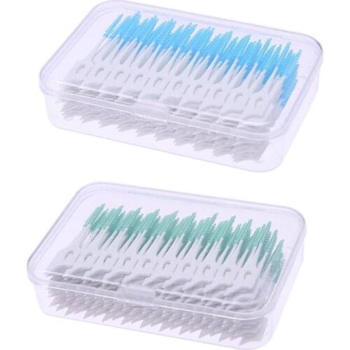 160pcs Disposable Dental Floss Oral Care Interdental Brushes Adults Plastic Toothpick Dental Floss Kit