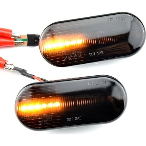 2pieces Led Dynamic Side Marker Turn Signal Light For Volkswagen VW Bora Golf 3 4 Passat 3BG Polo SB6 SEAT Ibiza Leon Skoda Ford