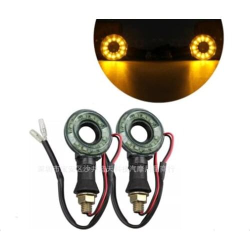 50pair motorcycle motorbike Turn light signal lamp steering direction indicator round shape LED 12V