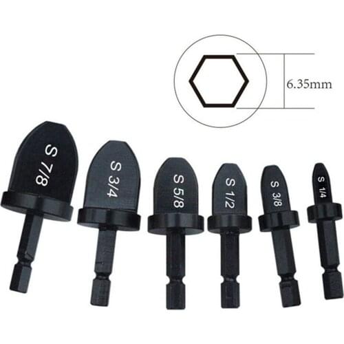 6Pcs Air Conditioner Copper TubeTube Expanders Expander Swaging Tool Drill Bit Flaring Tool