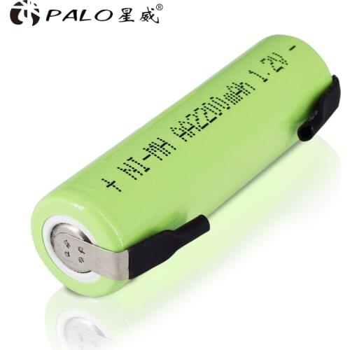 AA Rechargeable Battery 1.2V 2200mAh NiMH aa Battery with soldering for DIY electric razor teething toys Safety battery