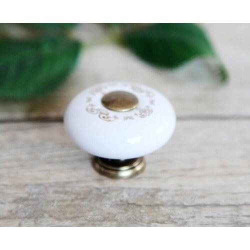 10Pcs Furniture Accessories Ceramic Drawers Knobs