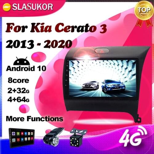 Android 10 Multimedia Video Player For Kia Cerato 3 2013 2014 2015-2020 Right driver YD Tuner Radio GPS stereo No 2 din DVD DSP
