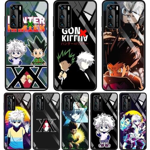 Tempered Glass Case For Huawei P30 P40 P20 P10 Lite Pro Plus 5G P Smart Z 2019 2020 2021 Cover Phone Shell hunter x hunter Cute