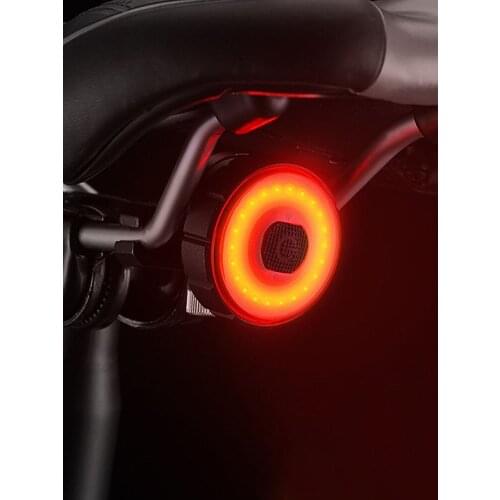 Smart Sensor Brake Tail Light Automatic Waterproof Charge Night Riding Warning Taillights Usb Charging Road Mountain Bike