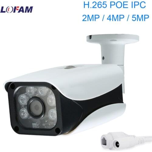 LOFAM POE IP Camera 5MP 4MP 2MP H.265 Outdoor Waterproof Day Night Vision Onvif Security IPC Cam Video Surveillance CCTV Camera