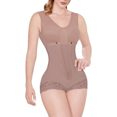 Sleeveless Compression Shaping Bodysuit For Women Sleeveless Post Op High Waist Fajas Tummy Control