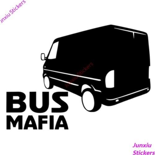 Creativity Bus Mafia Funny Car Sticker and Decal for Bumper Window Trunk Camper Truck Cover scratches Fine Decal Decor PVC12x9cm