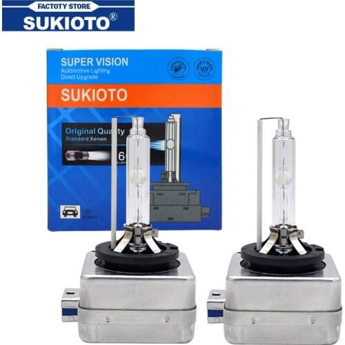 SUKIOTO 1 Pair OEM D8S Xenon HID Headlight Bulb 25W D8S Car Light Replacement Lamp 6000K 4300K 8000K 5000K Assembled in Germany