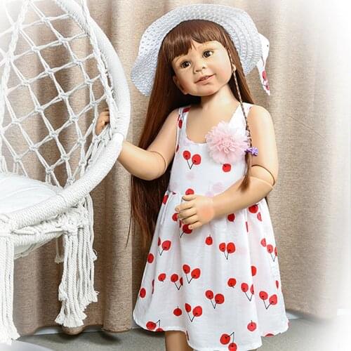 87cm Reborn Baby Girl Doll Full Body Silicone inteiro 2 years real baby size bebes reborn Toddler Toys clothing model bonecas