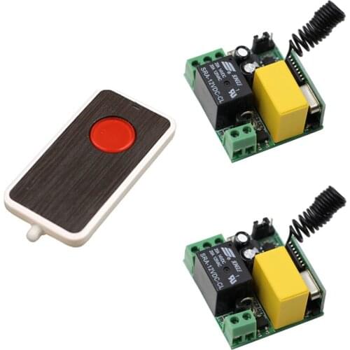 Hot Selling AC220V 1CH 10A Wireless Remote Control Switch System 2pcs Mini Receiver With Transmitter for Electric Door