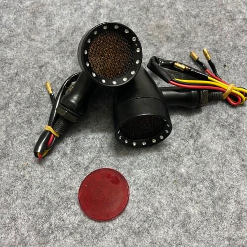 Matte Black smoke Motorcycle Bullet Turn signal Indicator light Bulb Fits For Harley Victory Yamaha Honda Suzuki Indian Custom