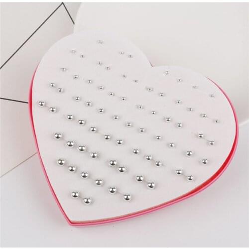 Random Mix 36 Pairs/Set Fashion Classic Simple Round Ball Metal Bead Small Stud Earrings Set For Women brincos Bijoux Jewelry