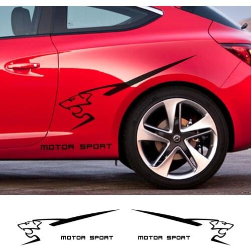 2pcs For Peugeot 107 108 2008 308 5008 206 207 RCZ MOTORSPORT Fender Sticker Car Styling Door Side Tuning Decal Auto Accessories