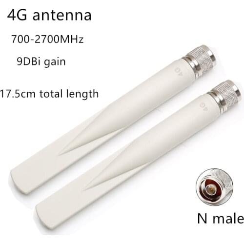 1pcs 3G 4G LTE external antenna N Male connector omnicirectional outdoor waterproof 9DBi high gain 17.5cm total length