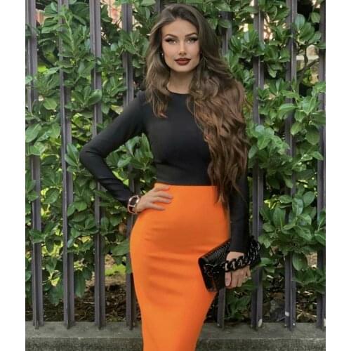 New Winter 2021 Women Sexy Designer Patchwork Bandage Dress Ladies Elegant Midi Bodycon Celebrity Party Dress Vestido