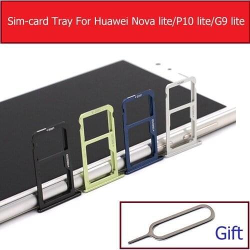 Genuine Sim & Memory Card Tray For Huawei Nova Lite/P10 Lite/G9 lite SIM & Micro SD Card Slot Reader Adapter Replacement Repair