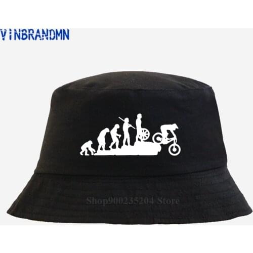 New Summer Casual Dirt Bike Bucket hats Mountain Biking Downhill Evolution Funny Fishing hats Punk Hipster MTB Bicycle sun hats