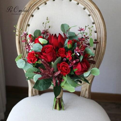 PEORCHID Wedding Bouquets For Brides