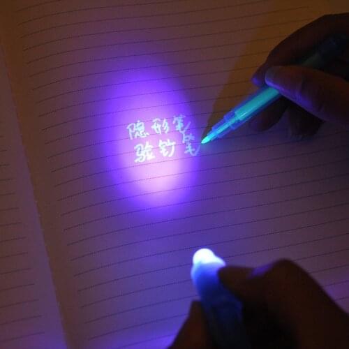 Magic 2 In 1 UV Graffiti Black Light Combo Creative Stationery Invisible Ink Pen Marker pen Highlighter Office