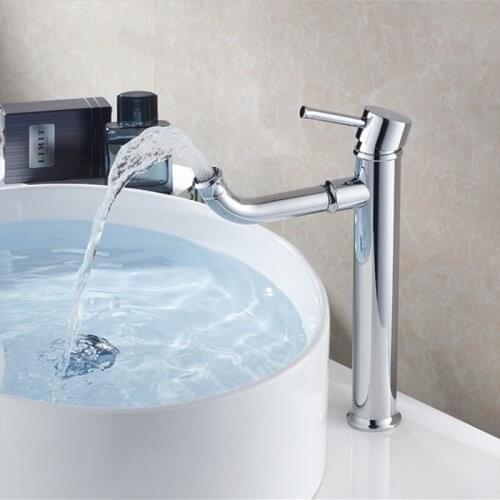 Basin Faucets Silver Basin Mixer Tap Bathroom Faucet Hot and Cold Chrome Finish Brass Toilet Sink Water Crane