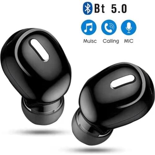 Single Sport Bluetooth 5.0 Earphone Wireless Handsfree Earphone In Ear Mini Earbuds with Mic Headset for Android Ios PC