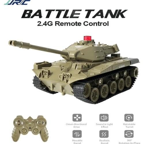 JJRC RC Tanks 1/30 2.4G Remote Control Machine RC Car Toys Battle Crawler Tank Model with Brush Motor For Boys Kids Gift Q85