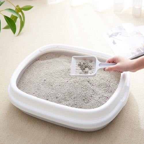 Pet dog Cat Toilet Training Bedpan self cleaning Litter Box Anti Splash Puppy Home Plastic Sandbox Semi-closed cat litter box