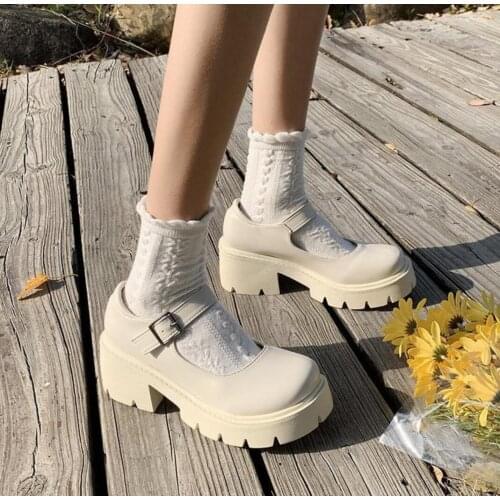 Luxury Designer Lolita Shoes Women Japanese Mary Jane Shoes Women Vintage Girls Students JK Uniform High Heel Platform Shoes New