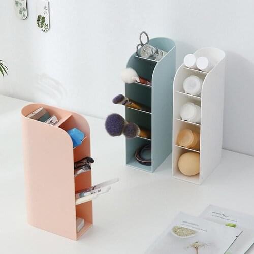 Vertical Desktop Storage Box Pencil Pen Brushes Cosmetics Tool Holder Organizer Case Multifunctional Home Office Stationery Box