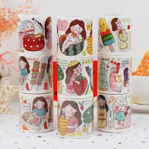 The Delicious Decorative food Washi Tape DIY Scrapbooking Masking Tape School Office Supply Escolar Papelaria