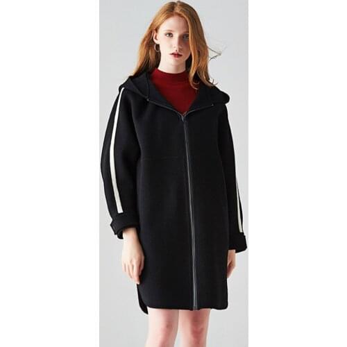 High Quality 2019 Autumn Winter Woolen Coat Womens Double-faced Cashmere Jacket New Designer Elegant Casual Woolen Coats Female