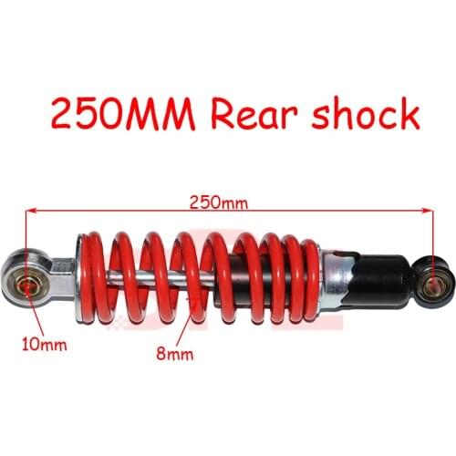 High quality 250mm rear shock absorber suspension spring suitable for 50cc -125cc ATV Kart off-road vehicle