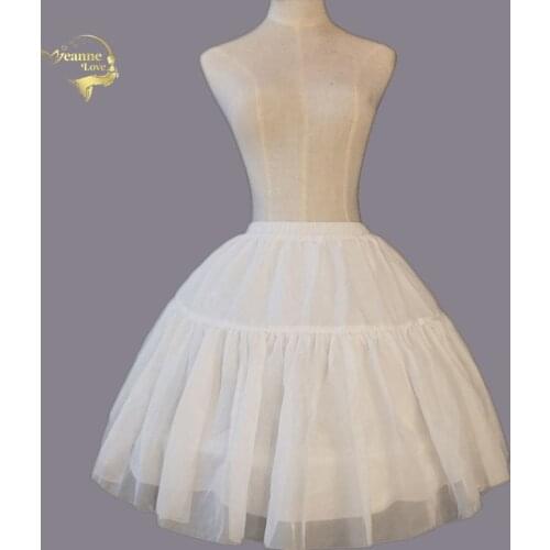 In Stock White Short Underskirt for Womens Dress 2 Two Hoops Bone Black Petticoat for Party Fluffy Gather Skirt Slip Crinoline