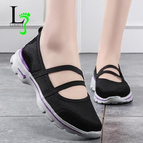 2020 Mesh Women Breathable Tenis Feminino Slip On Summer Casual Shoes Lightweight Woman Solid Flats Sneakers Women Shoes