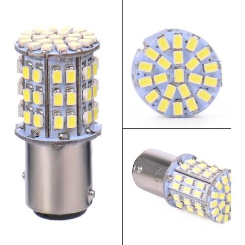1Pc 1157 BAY15D P21/5W LED Car Tail Bulb Brake Lights Reverse Lamp Super Bright 64-SMD LED 1206 Daytime Running Signal Light