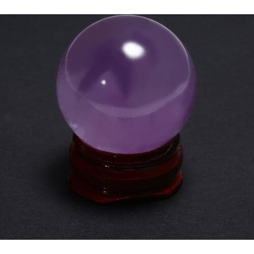 1PC Fashion Natural Amethyst Quartz Crystal Healing Ball Sphere Ornaments + Stand Decorate Craft 30mm