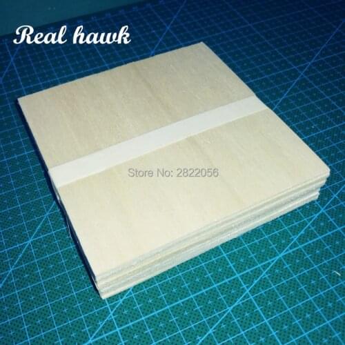 10pcs AAA+ Balsa Wood Sheets 100x100x2mm Model Balsa Wood for DIY RC model wooden plane boat material