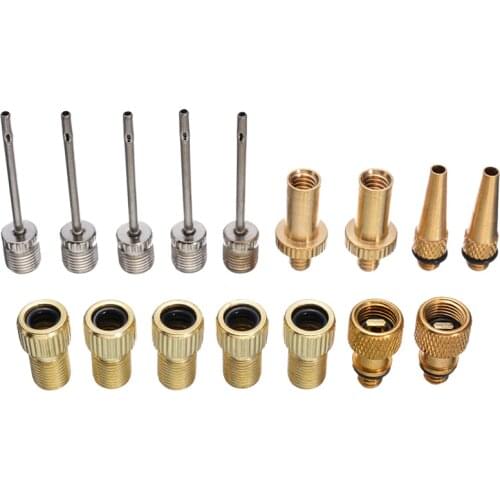 16pcs Valve Adapters Metal Bicycle Valve Adapter Bicycle Valve Bike Tire Pump Adapter Inflator Pump For Sclaverand Valve Flash