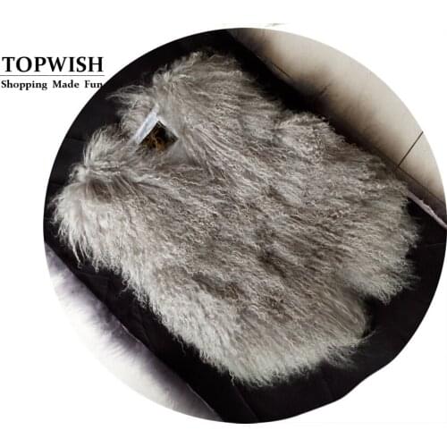 2020 Genuine Mongolia Sheep Fur Gilet Fashion 100% Real Tan Sheep Fur Vest Hot OEM Custom Fur Waistcoat TFP882