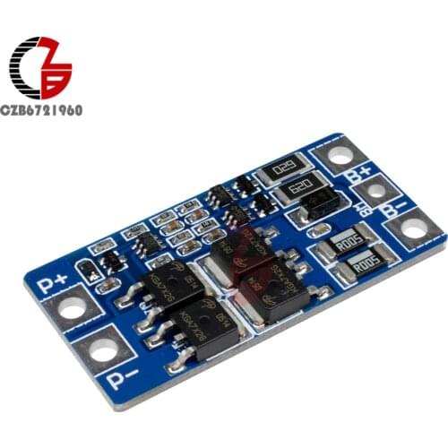 2S 10A 8.4V 7.4V 18650 Lithium Battery Protection Board BMS PCM PCB Li-ion Lipo 2 Cell Pack Balance Function Charger Protect