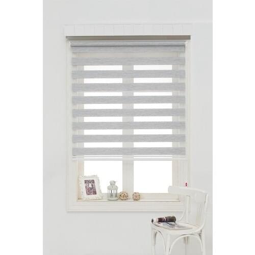 Asper Gray Bamboo Mechanismed Zebra Roller Blinds